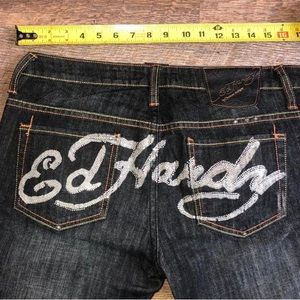 Ed Hardy Rhinestone print jeans